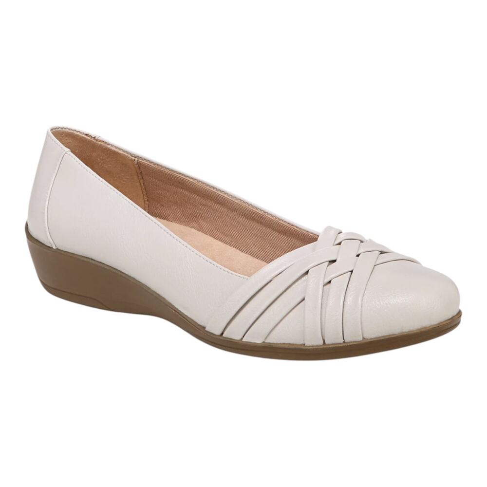 LifeStride Women's Incredible Slip On Ballet Flats Off White Size 10 W